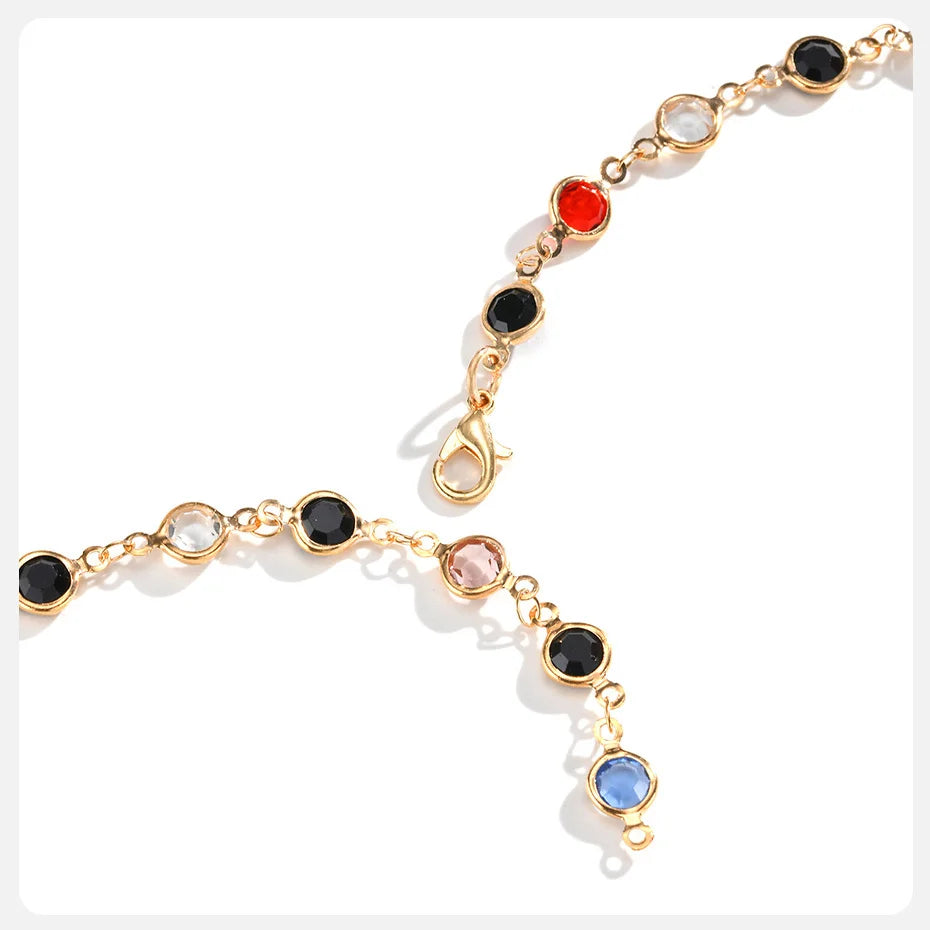 Dainty Colorful Glass Long Y-shaped Necklace