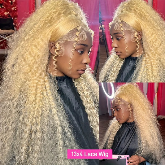 Brazilian 613 Blonde | 13x4 Lace Curly Human Hair