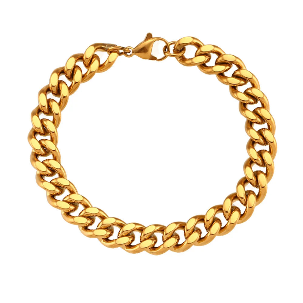 Cuban Link Gold / Silver Color Jewelry Gift