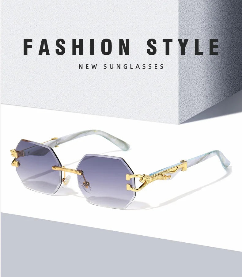 Rimless Designer Eyewear UV400 Shades