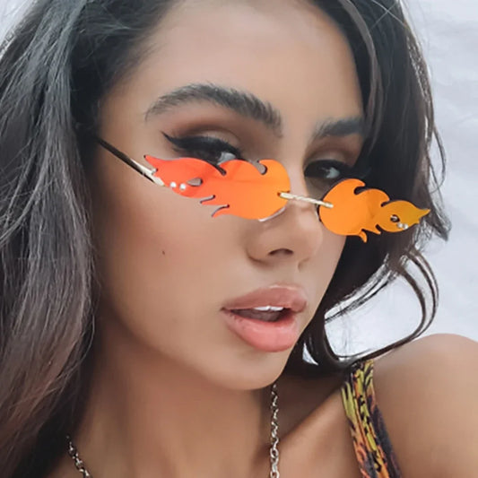 Luxury Rimless Wave Sunglasses