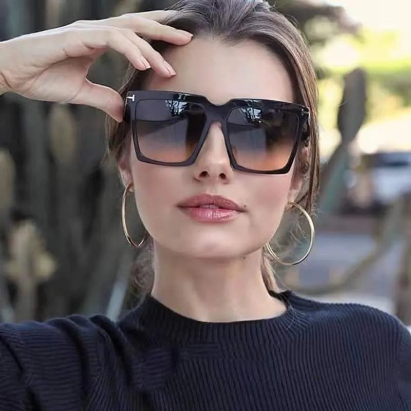 Large Frame Square Eyewear UV400