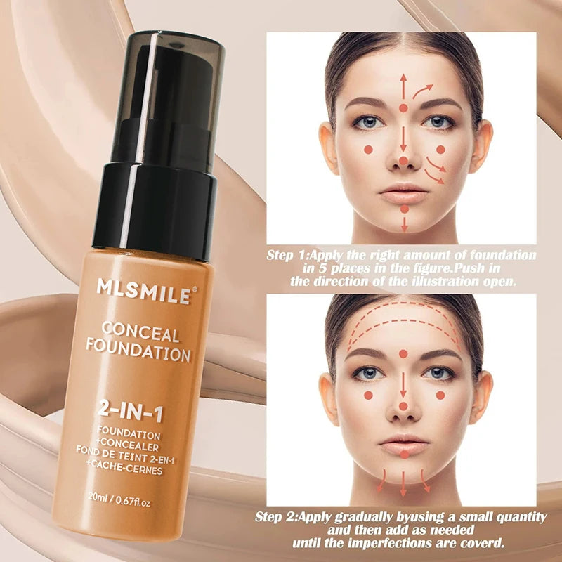 Matte Liquid Foundation Oil Control Concealer BB Cream Waterproof