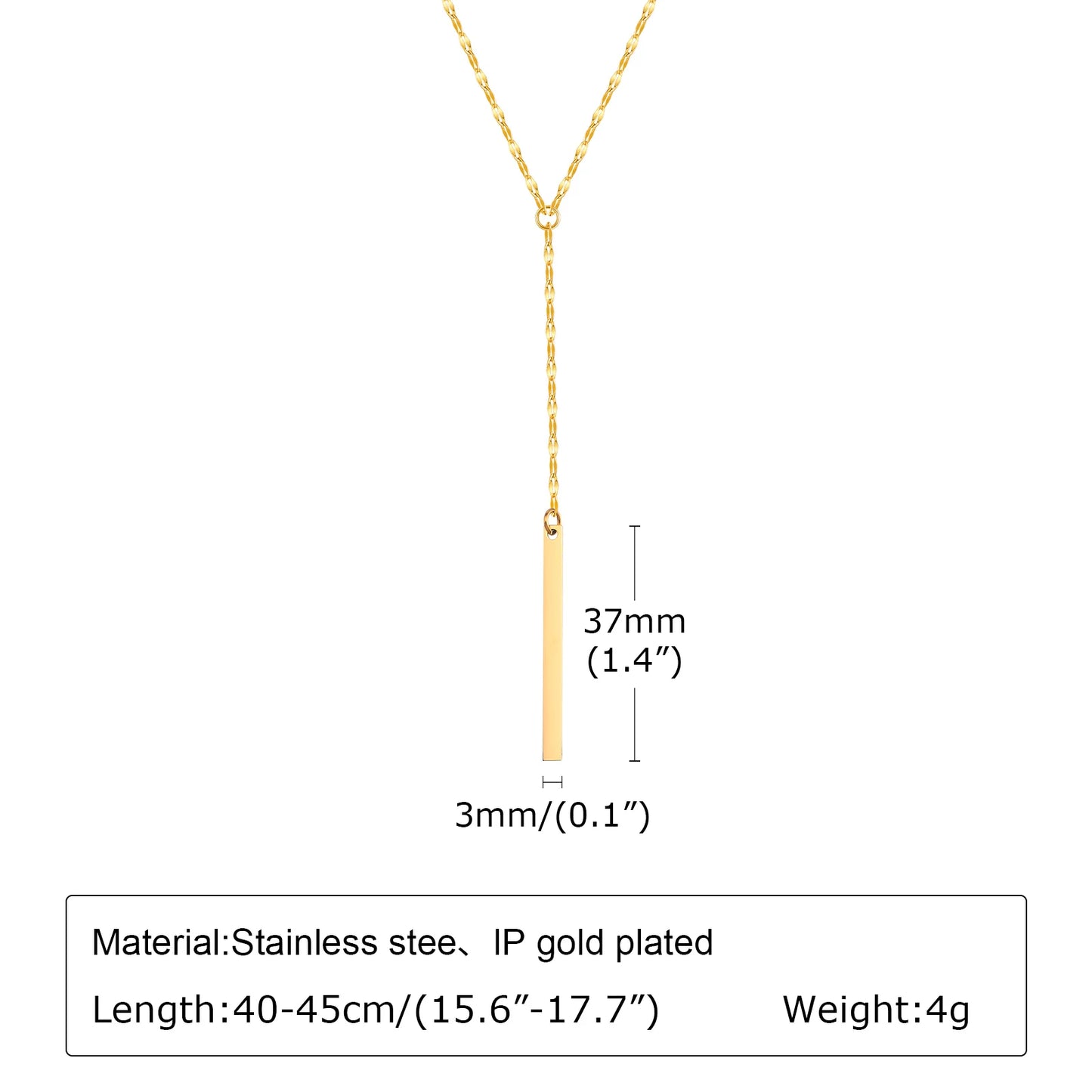 Gold Plated Lariat Necklace Double Layered