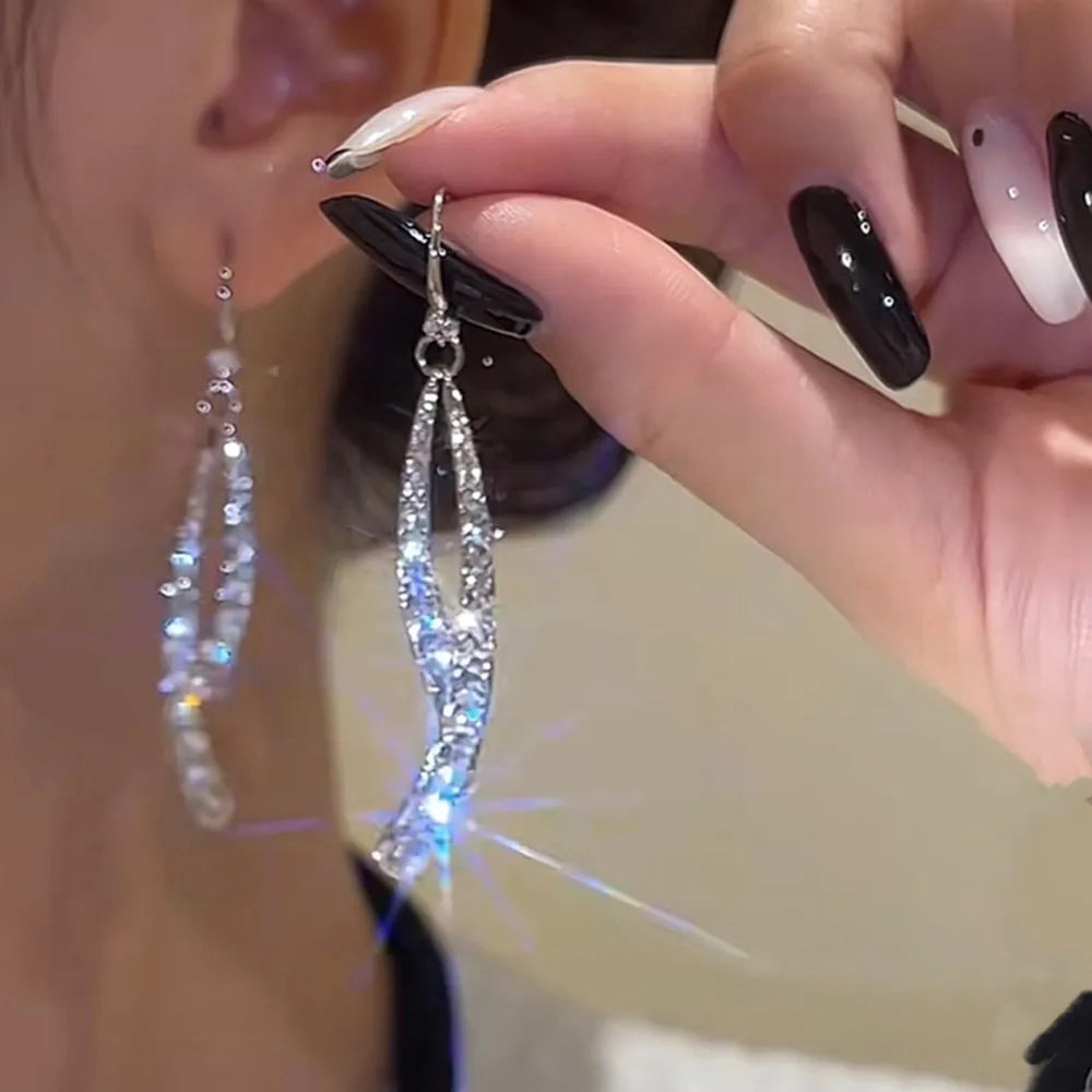 Zircon Snowflake Stud Earrings