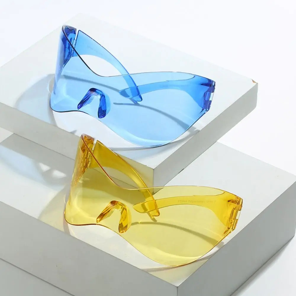 Futuristic Wrap Chic Rimless Shades