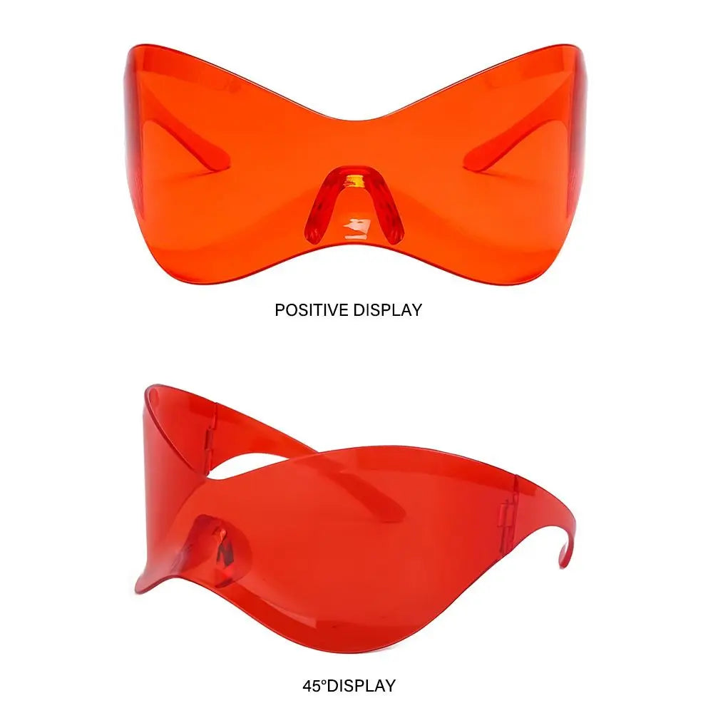 Futuristic Wrap Chic Rimless Shades