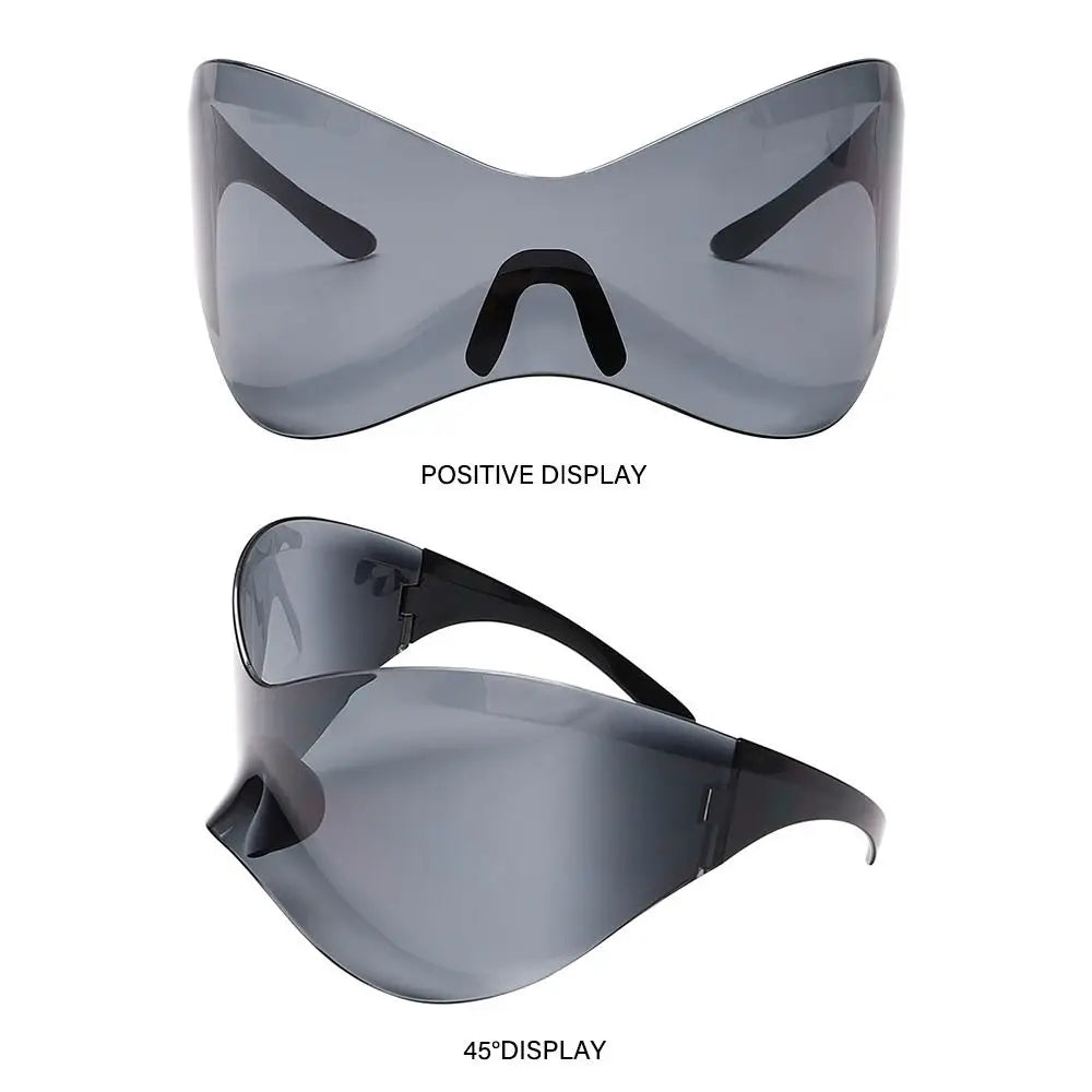 Futuristic Wrap Chic Rimless Shades