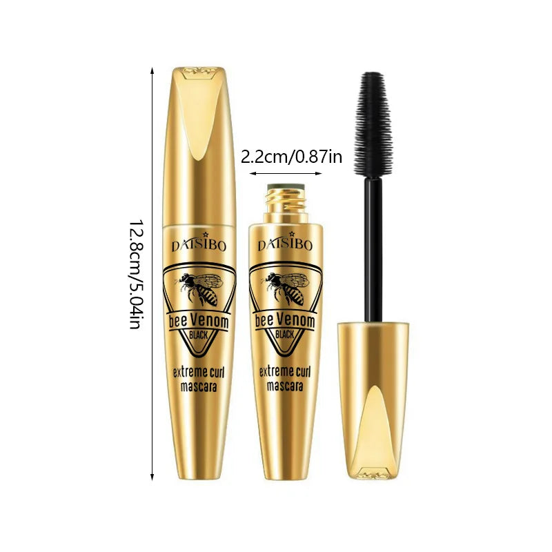 Black Silk Fiber 5D Waterproof Mascara Lengthens Eyelashes Extension
