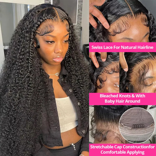 40inch Water Wave Curly | 13x6 HD Human Hair Wig