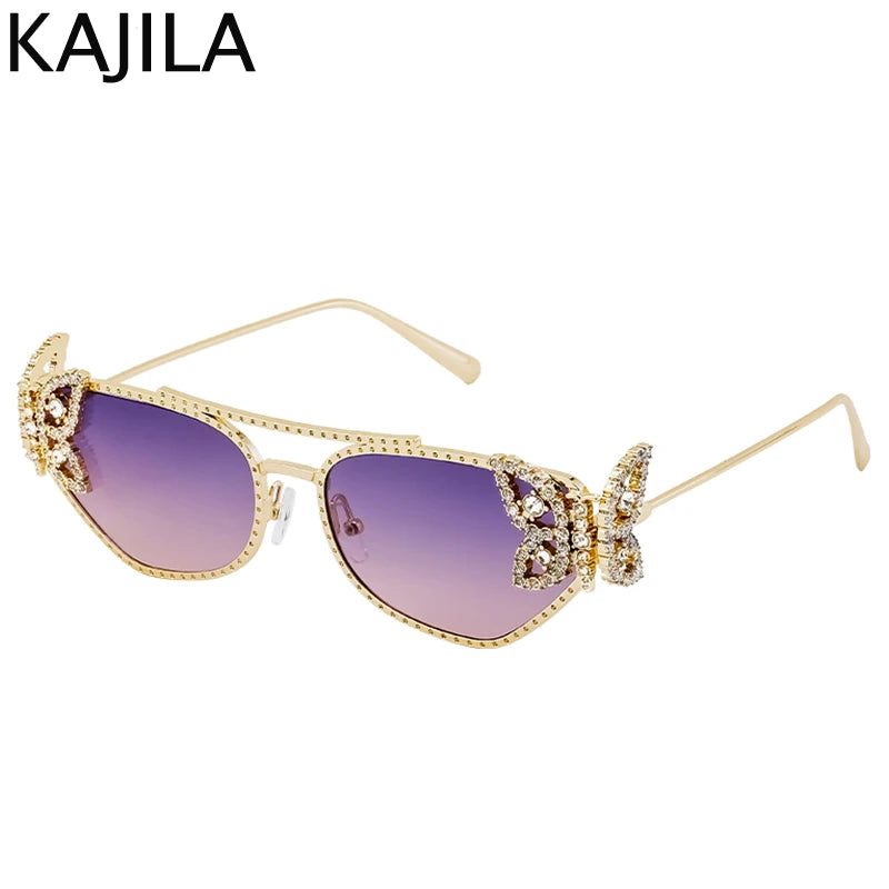 Cat Eye Rhinestone Eyewear-UV400