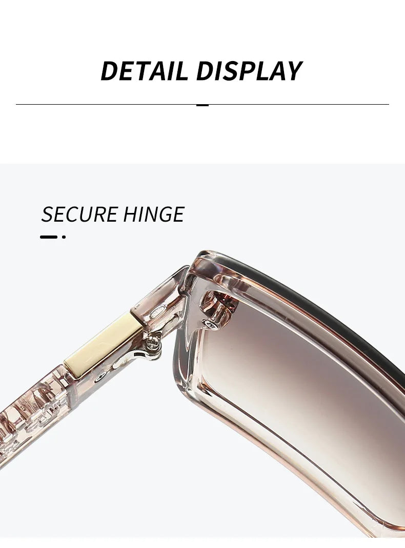 Luxury stylist retro square sunglasses