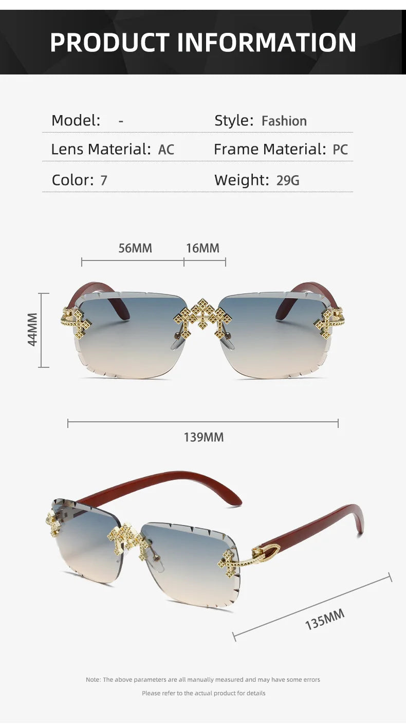 Rimless Square Luxury Shades UV400