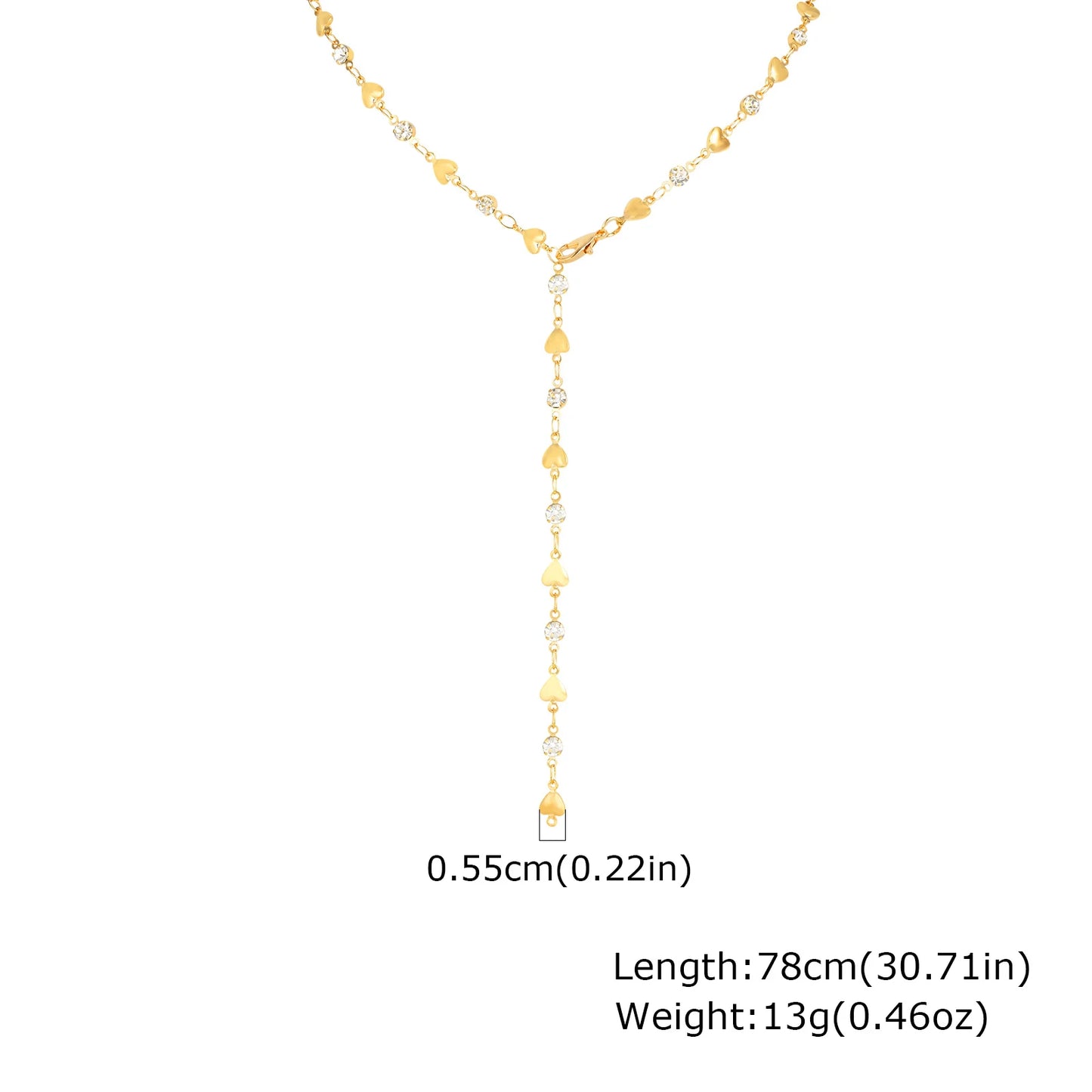 Dainty Colorful Glass Long Y-shaped Necklace