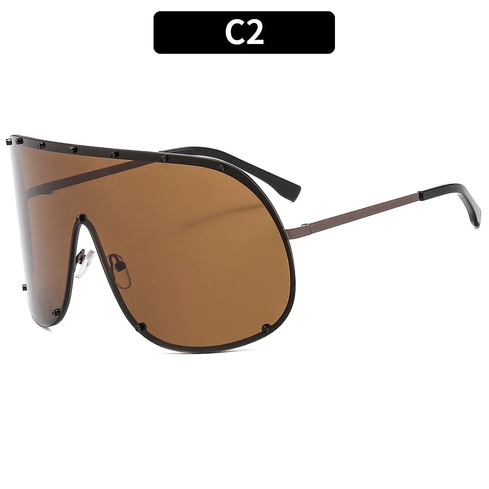 Celebrity Style High-End Brown Anti-Uv Sunglasses