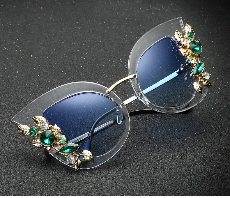 Diamond Luxury Rhinestone Butterfly SunGlasses