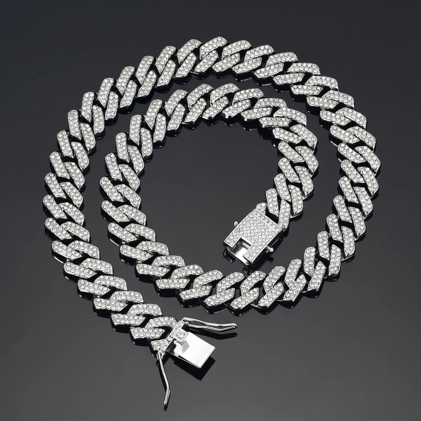 Hip Hop Shiny Cuban Link | Rhinestone Iced Out