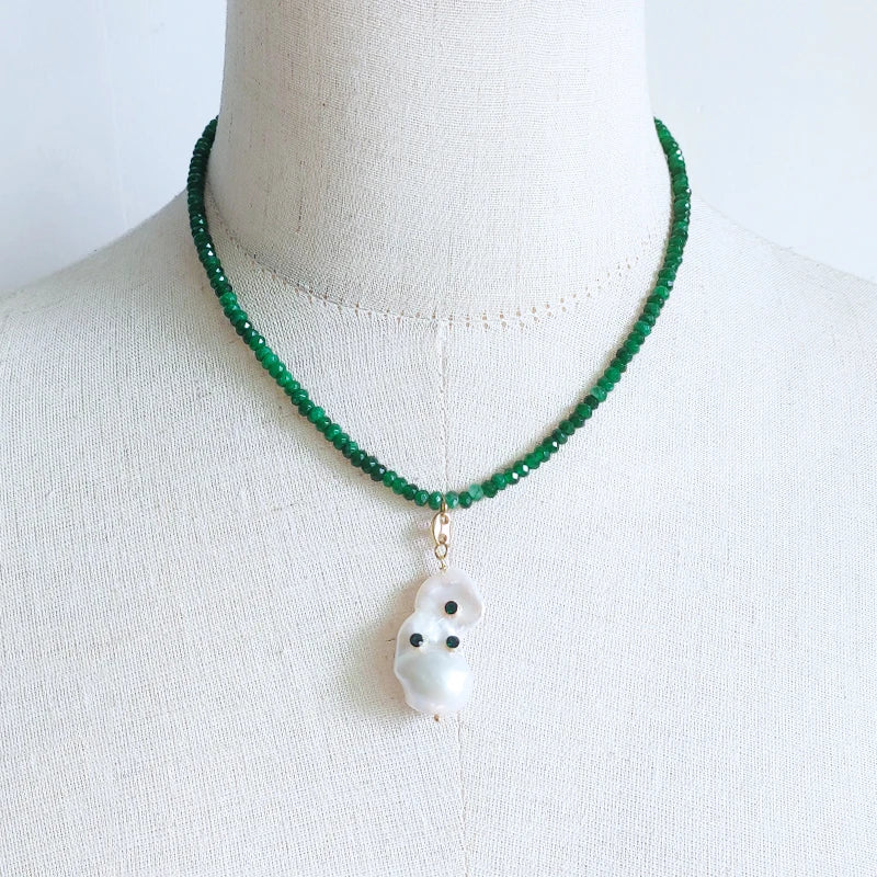 Natural Baroque Pearl Pendant Necklace