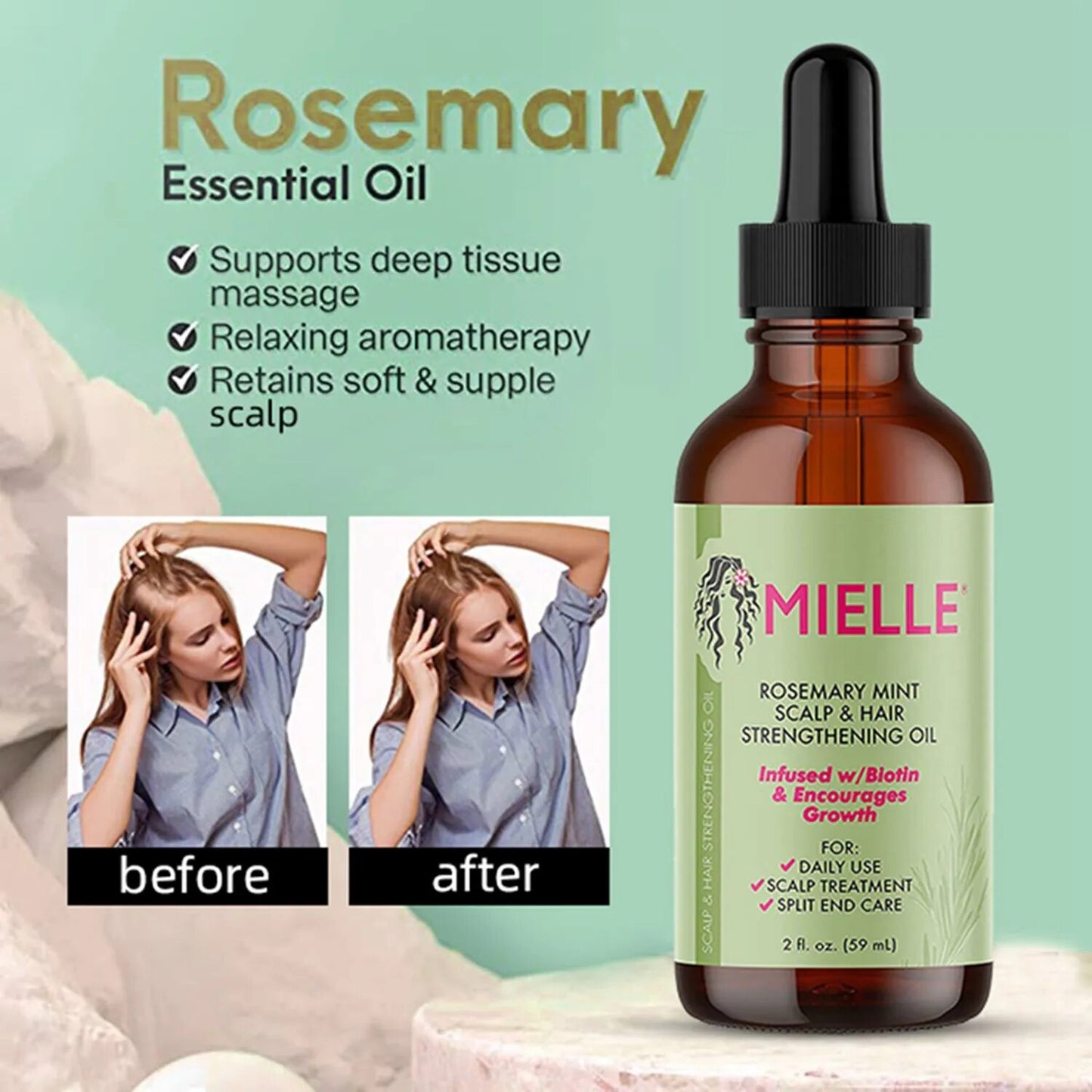 Rosemary Oil Mint Hair Strengthening