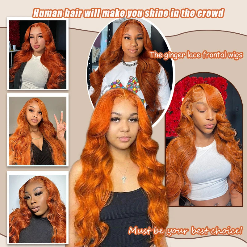 Ginger Orange 13x6 Lace Front
