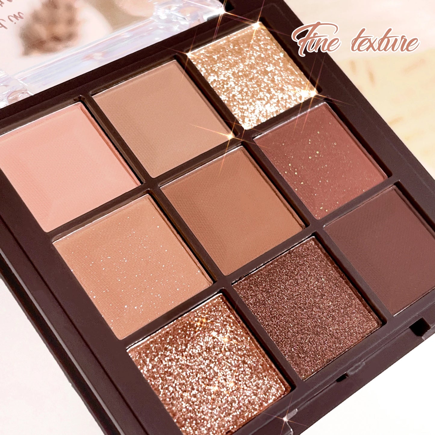Chocolate eyeshadow palette, pearlescent matte