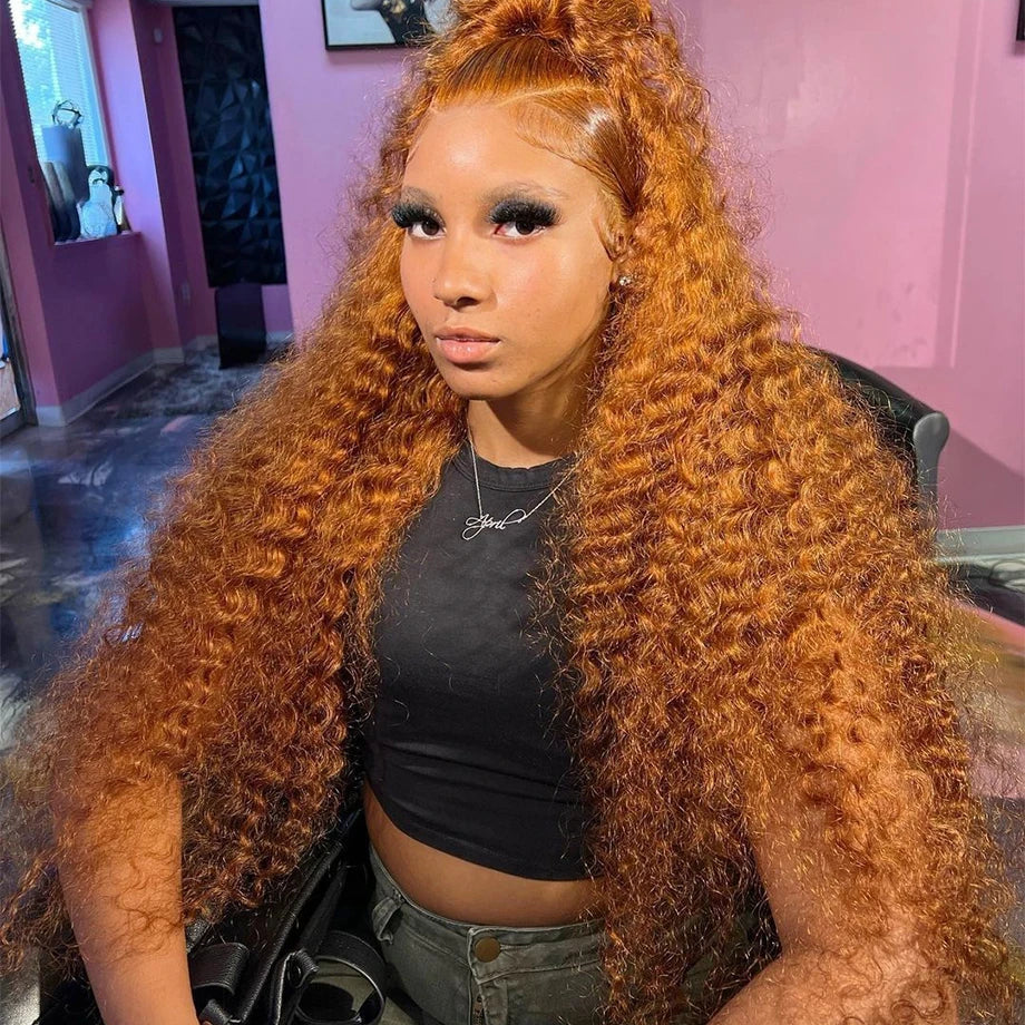 Brazilian Preplucked 13x6 HD Curly Lace Frontal Wig