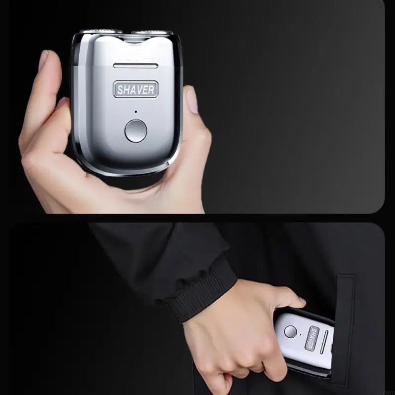 Electric Shaver with Double Head Portable Slip Resistant