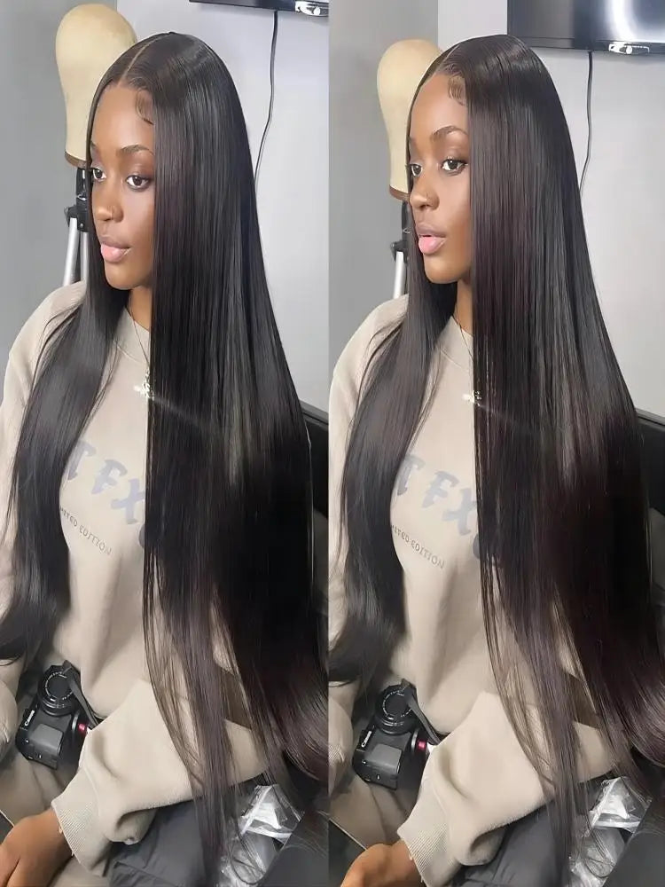 Brazilian Wigs Human Hair | 5x5 Bone Straight HD Transparent Lace Front