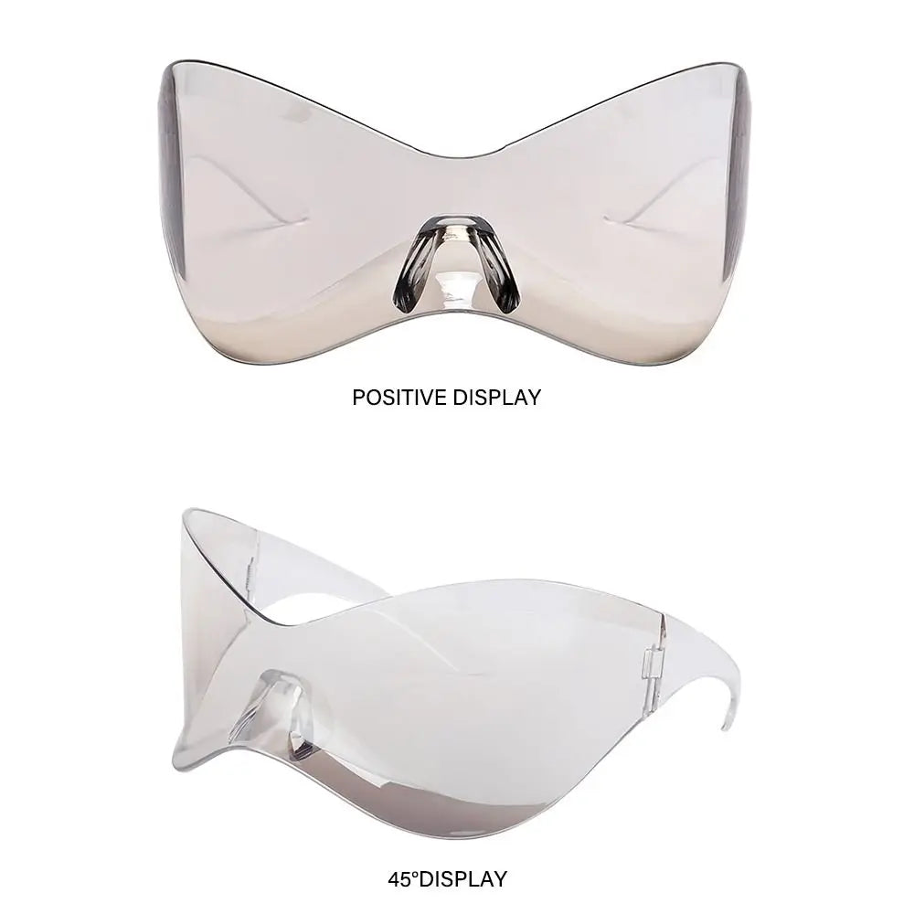 Futuristic Wrap Chic Rimless Shades