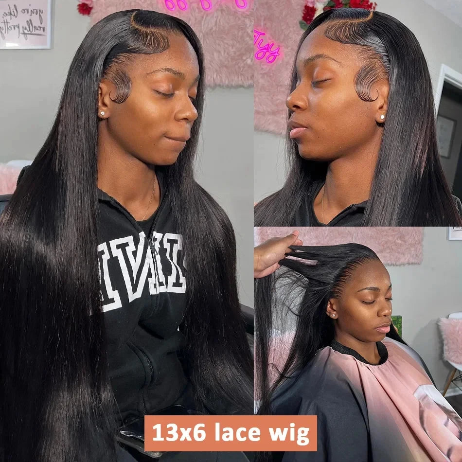 250 Density | 13x6 Bone Straight | Brazilian 13x4 360 Full Lace Front Wig