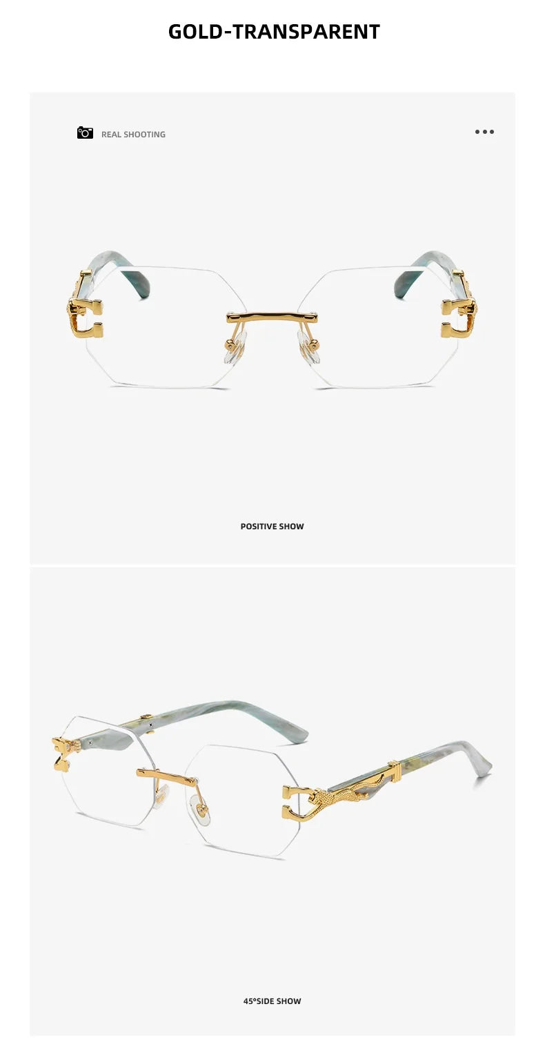 Rimless Designer Eyewear UV400 Shades