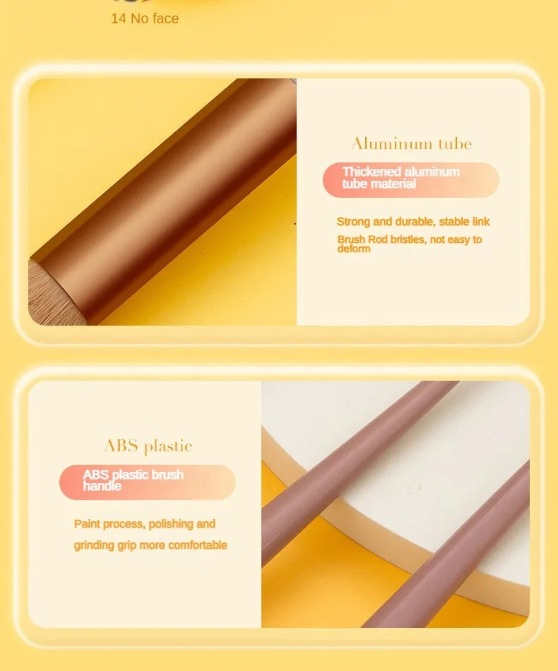 13 purple flower holly leaf makeup brush suit