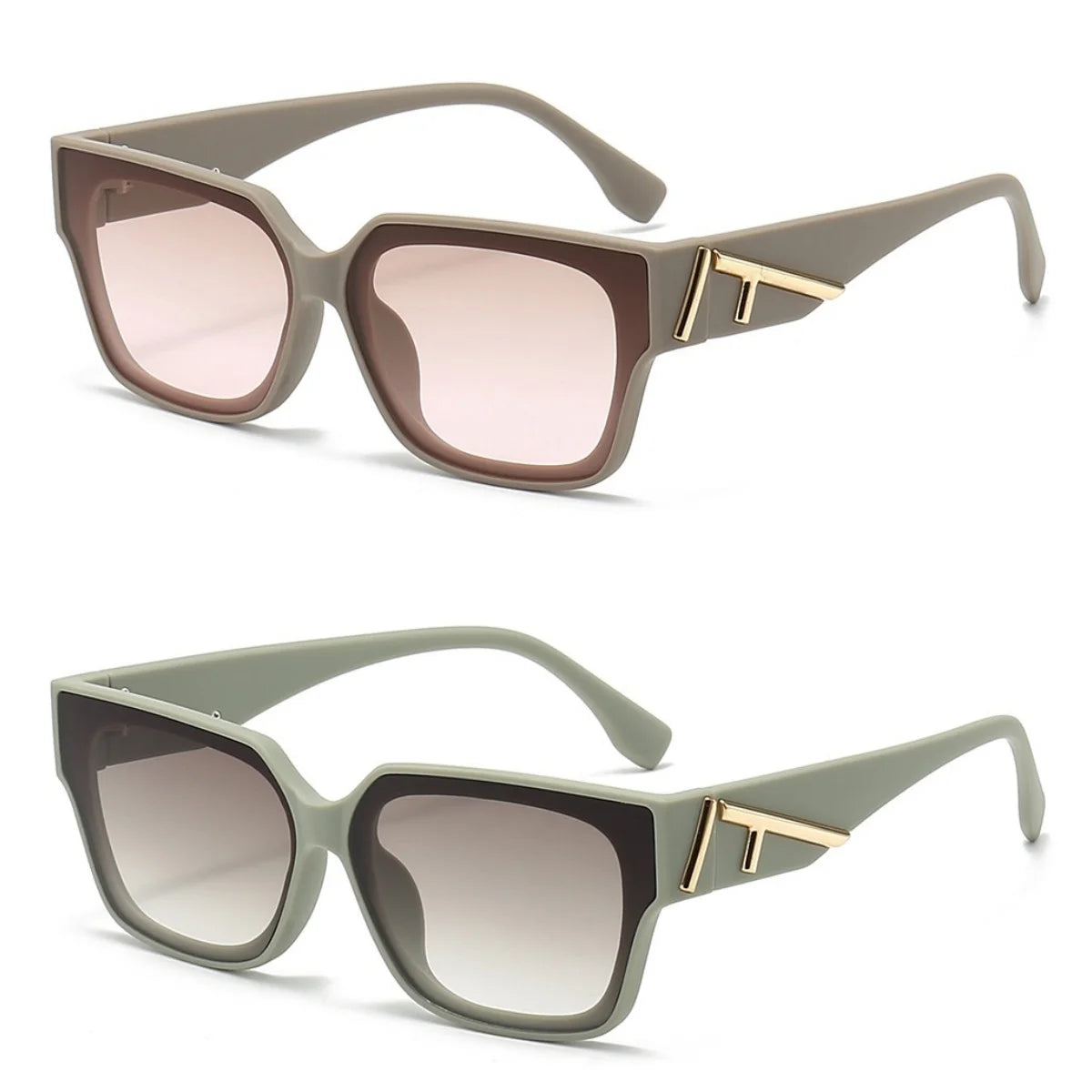 Unisex  Square frame colored sunglasses