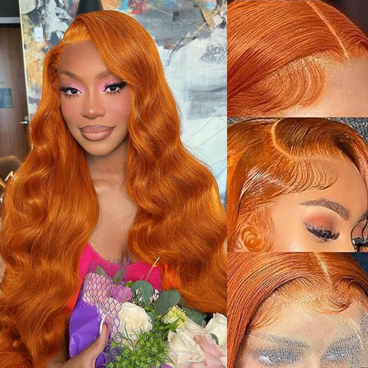 13x6 Orange Ginger | Pre Plucked 13x4 Human Hair