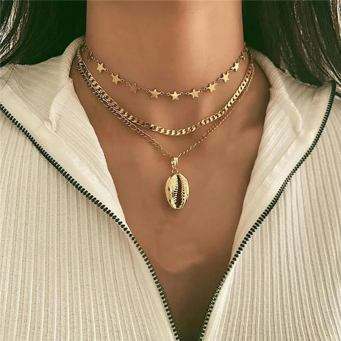 Boho Multi-element Crystal Necklaces