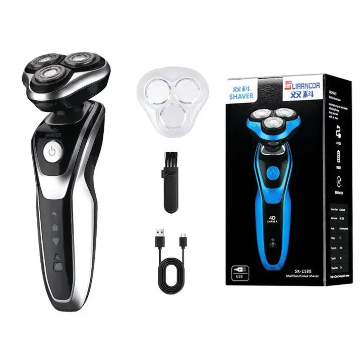 Electric multifunctional three-in-one shaver