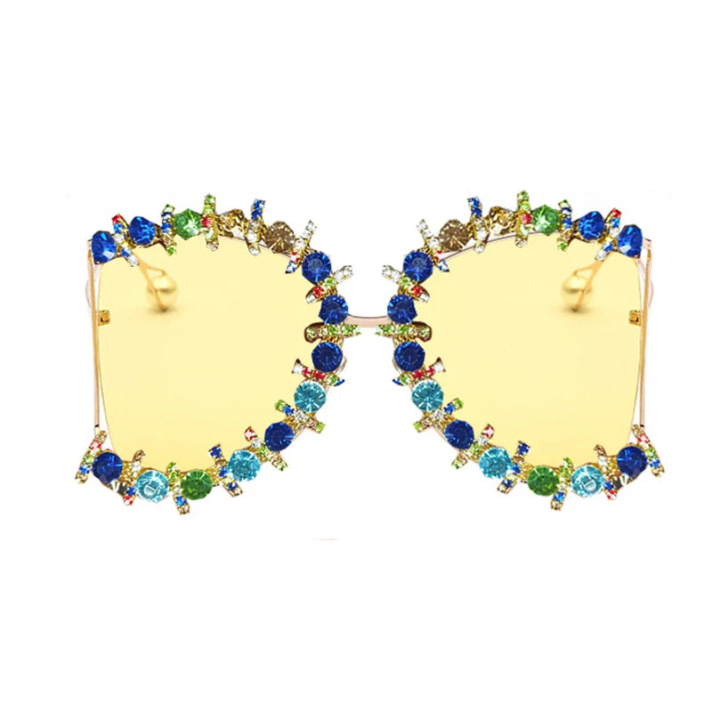 Oversized Cooling Pearl Sun Glasses