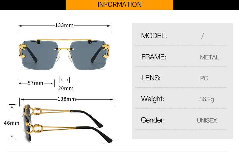 Double Bridge Gradient UV400 Sunglasses