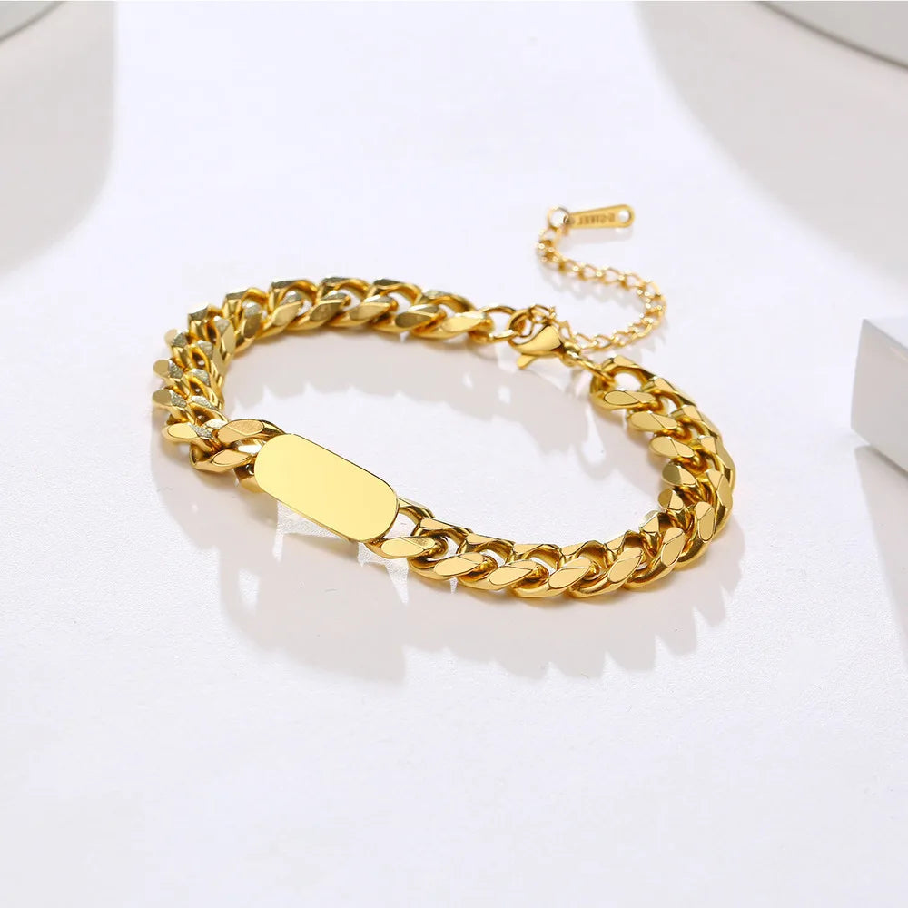 Adjustable Unisex Cuban Chain Bracelet