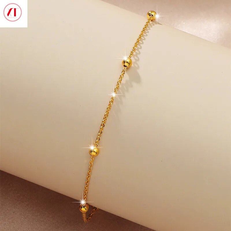 24k Light Anklet Gold Plated