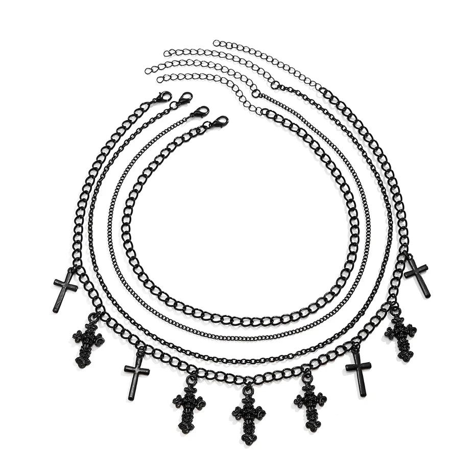 4Pcs Cross Tassel Pendant Jewelry