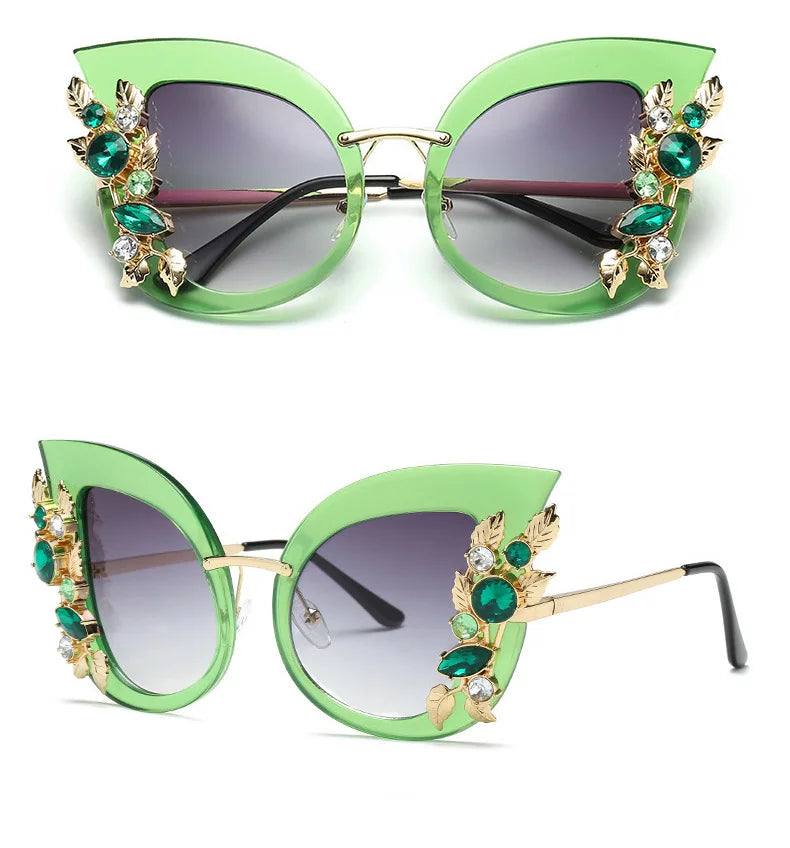 Diamond Luxury Rhinestone Butterfly SunGlasses