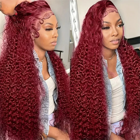 13x6 Burgundy Deep Wave