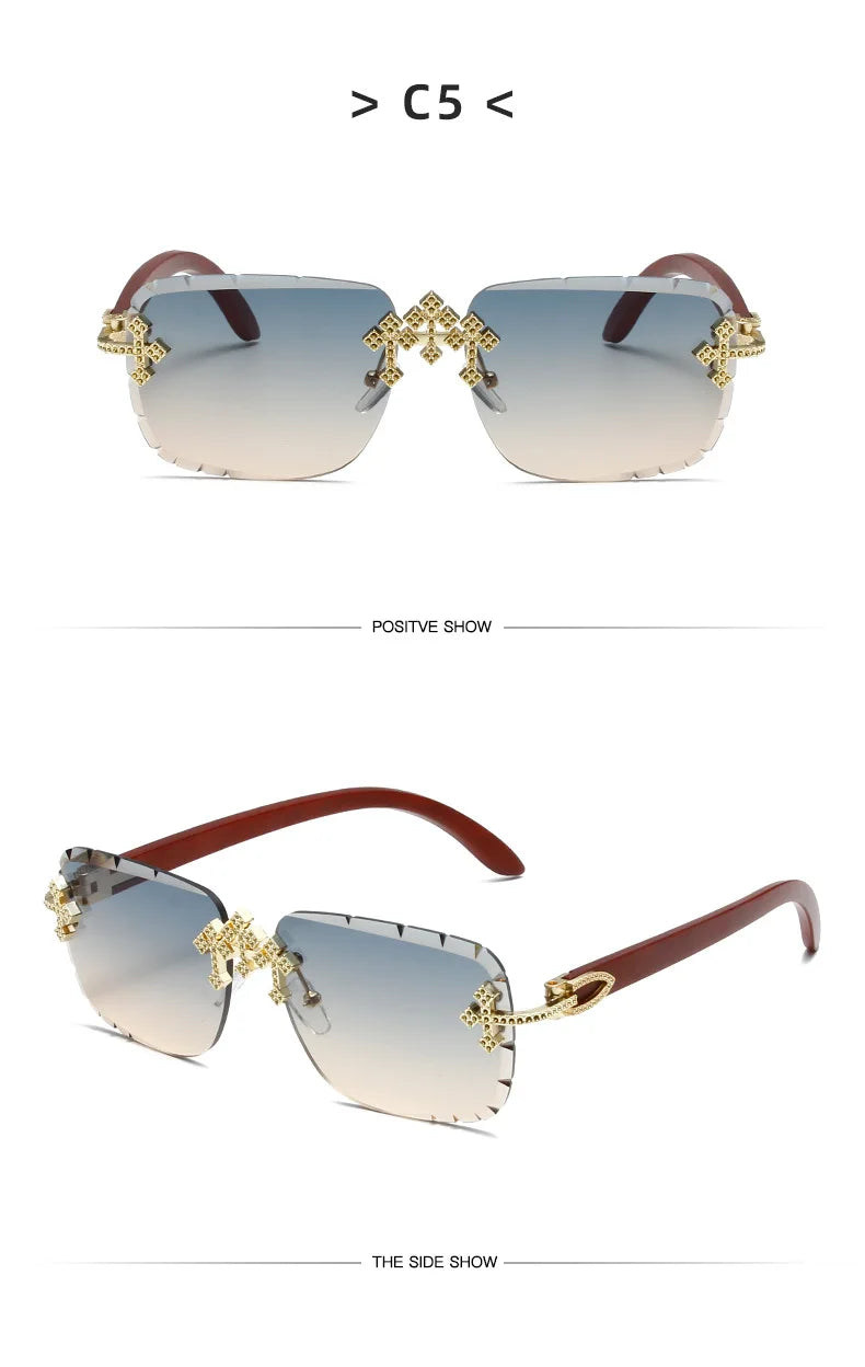 Rimless Square Luxury Shades UV400