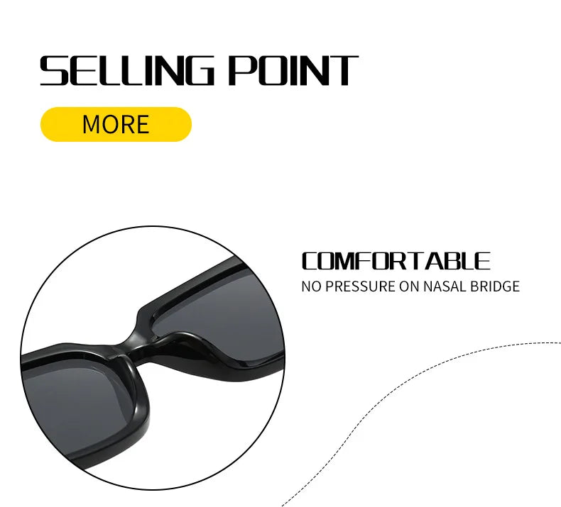 Unisex  Square frame colored sunglasses