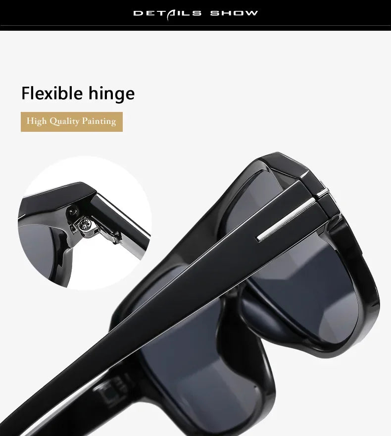 Designer Classic Rectangle Retro Sunglasses