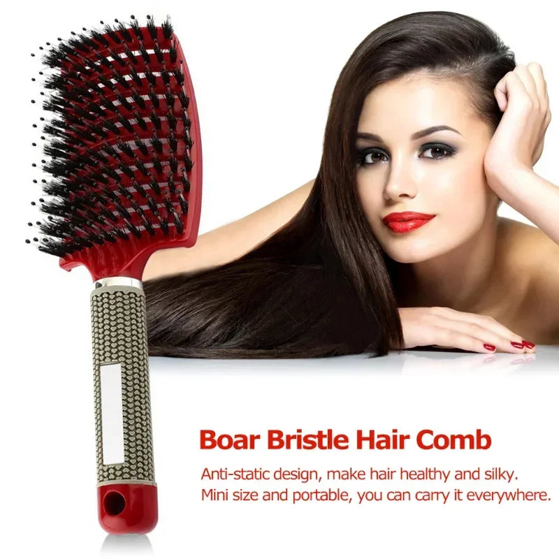 Detangler Nylon Bristle, Scalp Massage, Tangle Teaser