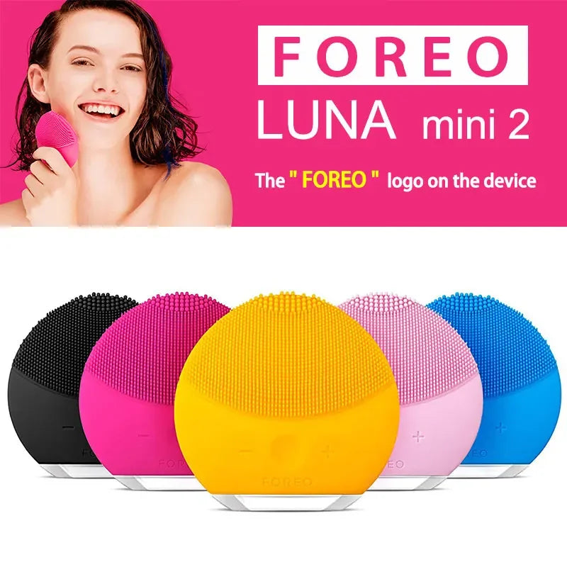 mini2 silicone facial cleansing brush waterproof, level 8