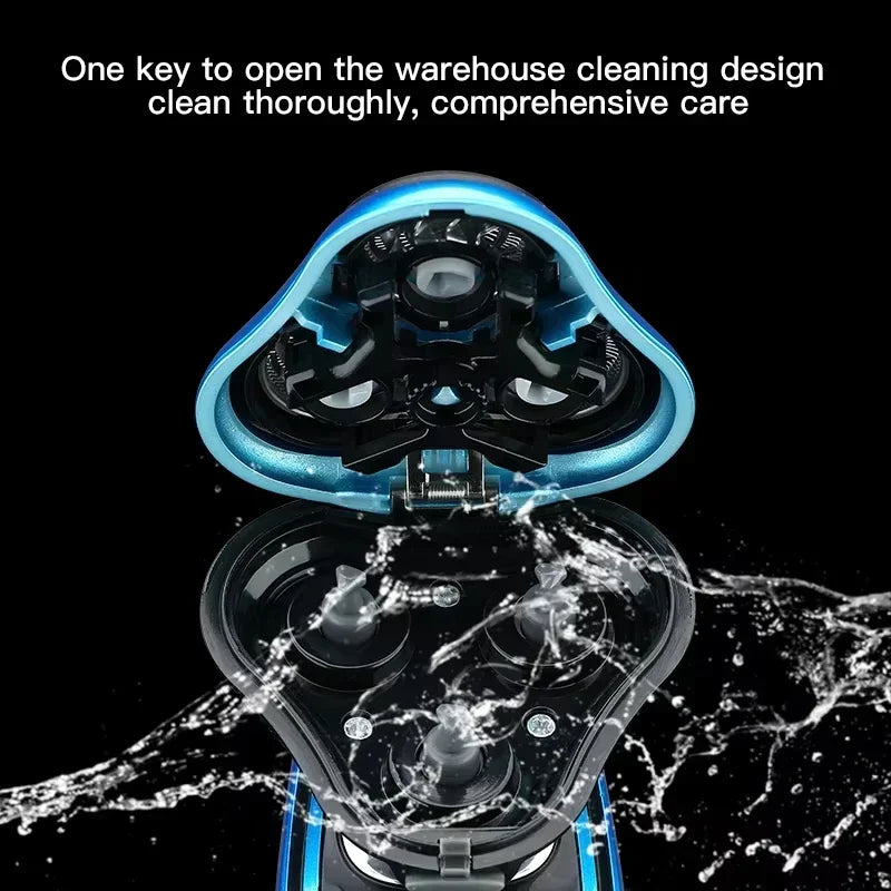 Electric multifunctional three-in-one shaver