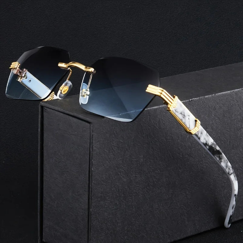 Rimless Classic Small Square Traveling Shades